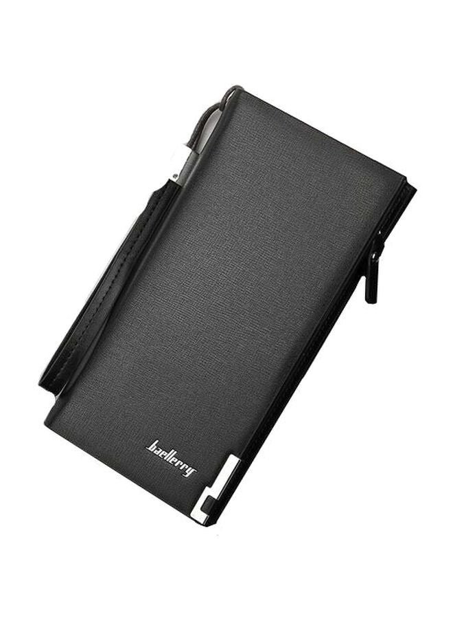 baellerry Multifunctional Leather Long Paragraph Wallet Black  - Image 1
