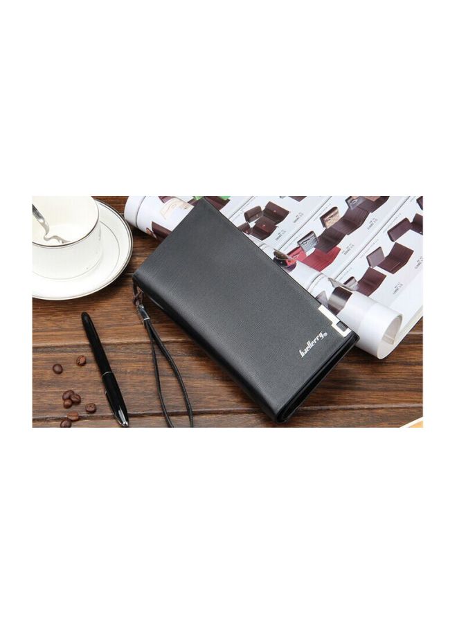 baellerry Multifunctional Leather Long Paragraph Wallet Black  - Image 2