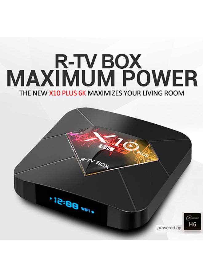Generic - Android 9.0 Smart TV Box R-TV BOX X10 PLUS Black - Image 1