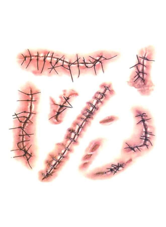 Realistic Scar Temporary Tattoo Multicolour