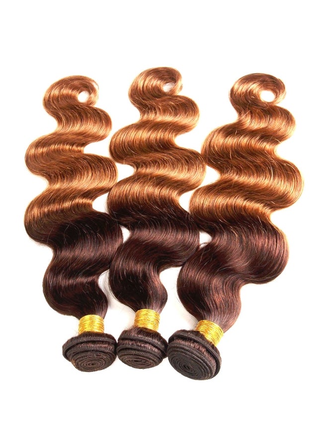 3 Bundles 2 Tone Ombre Hair Extensions With Closure Brown - v1570796420/N30606733A_2