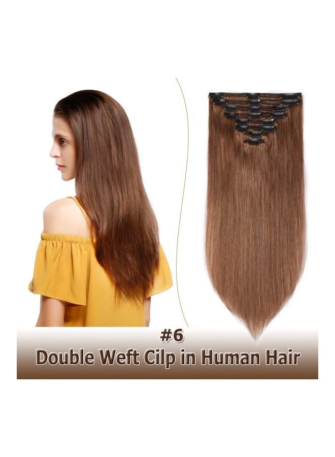 8-Piece Clip-On Hair Extension Light Brown 14inch - v1570796483/N30606817A_2