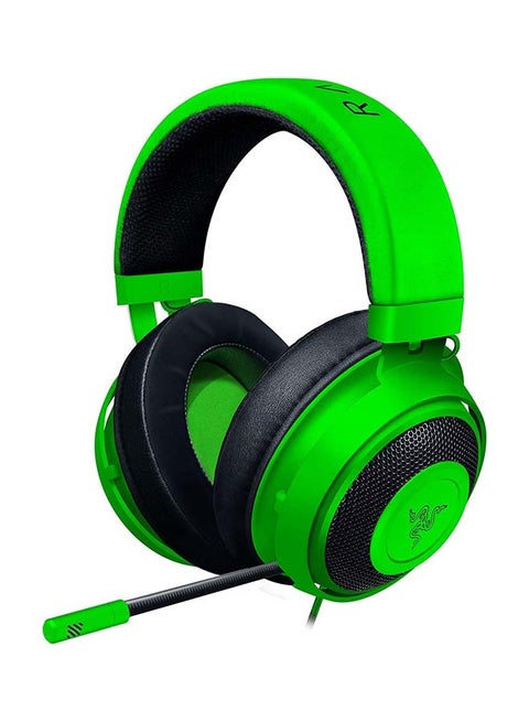 Razer Kraken Gaming Headset: Lightweight Aluminum Frame, Retractable Noise Isolating Microphone, For PC, PS4, PS5, Switch, Xbox One, Xbox Series X & S, Mobile, 3.5 mm Audio Jack – Green