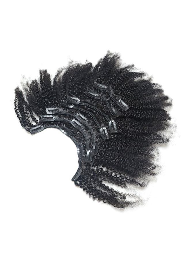 Luwigs 7-Piece Afro Curly Natural Hair Extension Black 12inch - Image 2
