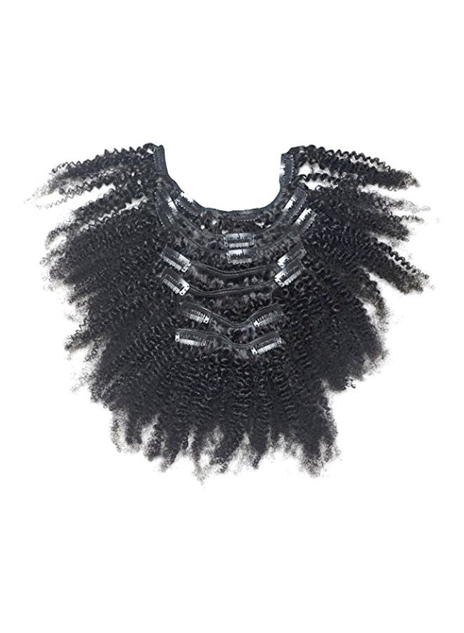 Luwigs 7-Piece Afro Curly Natural Hair Extension Black 12inch - Image 1