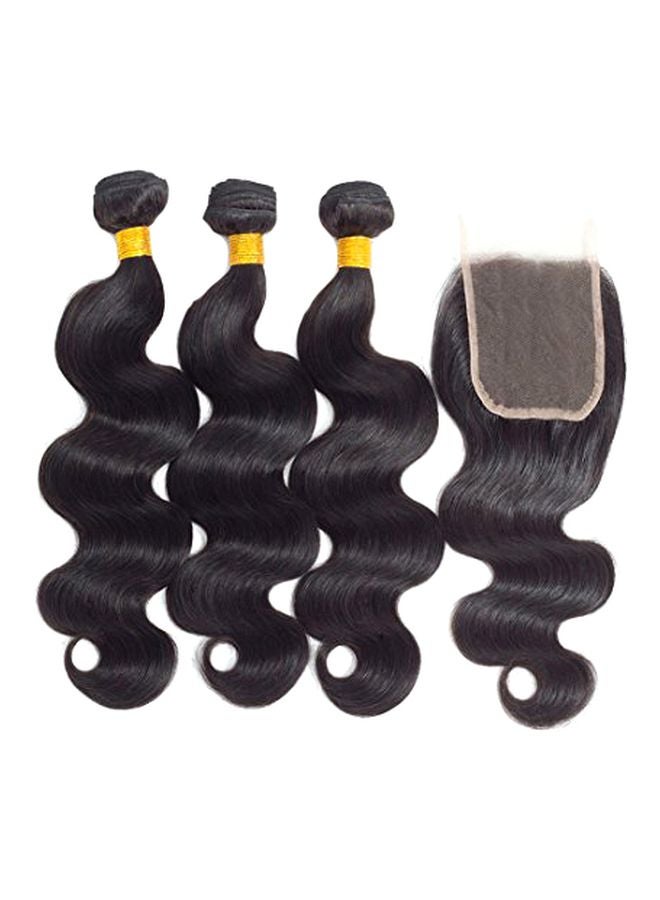 ROYAL IMPRESSION 3-Piece Brazilian Hair Extension Set Black  - Image 1