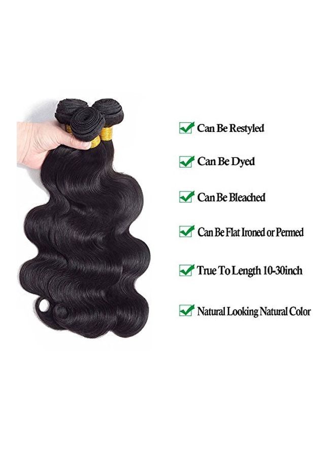 ROYAL IMPRESSION 3-Piece Brazilian Hair Extension Set Black  - Image 2