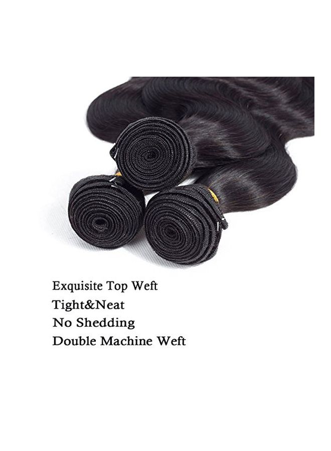 ROYAL IMPRESSION 3-Piece Brazilian Hair Extension Set Black  - Image 3