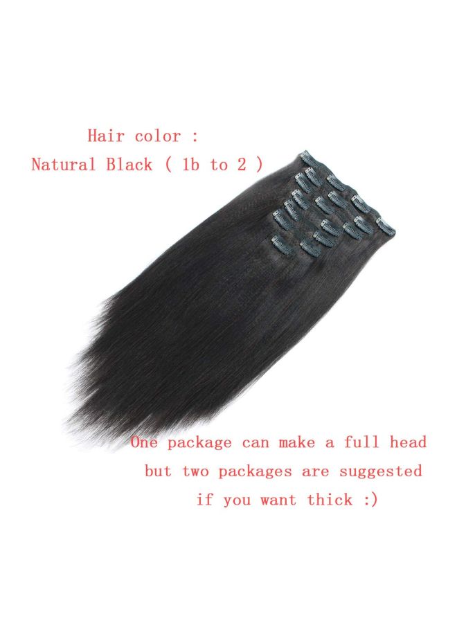 7-Piece Straight Hair Extension Set Black 16inch - v1570797286/N30607474A_2