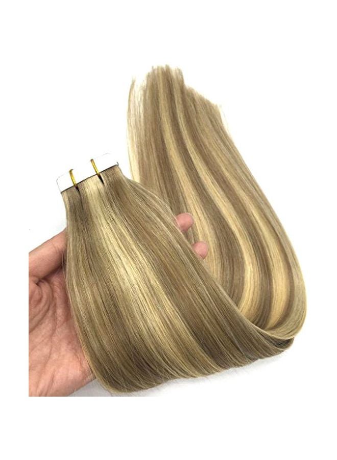 غو غو - وصلة شعر طبيعية بلون متدرج بلوند 22بوصة - Image 1