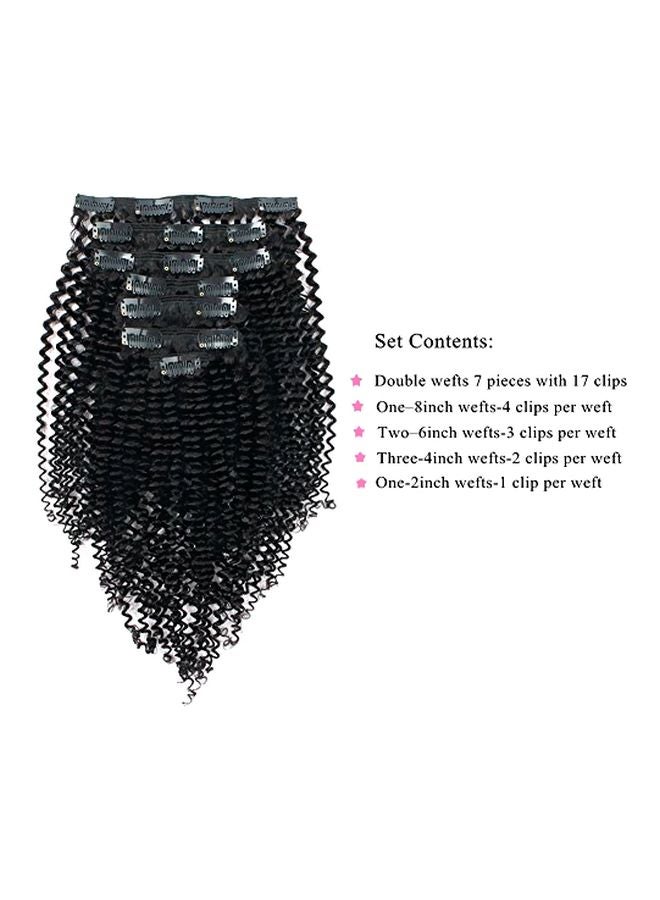 Sassina Pack Of 7 Curly Extension Hair Black 20inch - Image 3