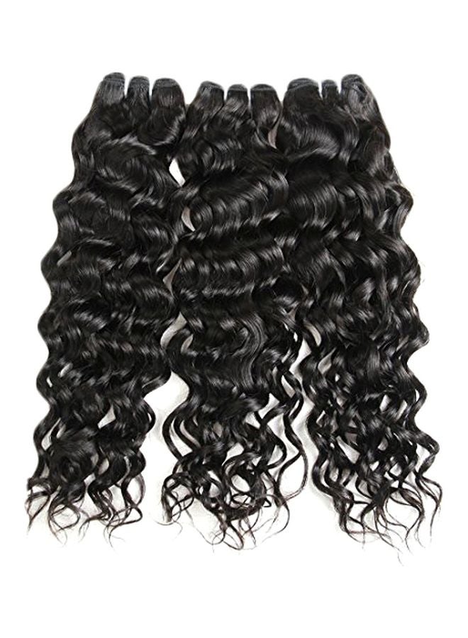 XYHair 3-Bundle Wet And Wavy Hair Extension Set Natural Black - Image 1