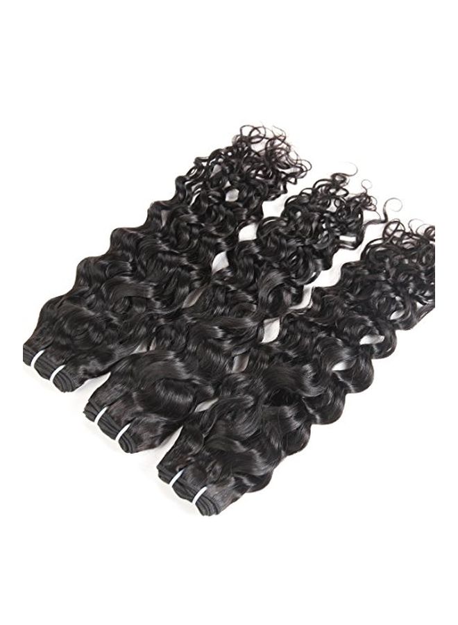 XYHair 3-Bundle Wet And Wavy Hair Extension Set Natural Black - Image 2