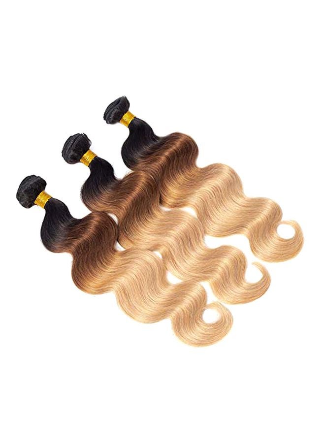 ROYAL IMPRESSION Pack Of 3 Unprocessed 10A Ombre Brazilian Hair Extensions Black/Blond  - Image 1
