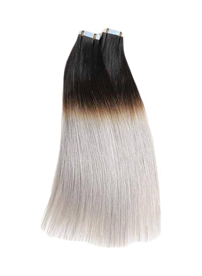 رينبوول وصلة شعر أملس ومصبوغ أسود/ رمادي 14بوصة - Image 1