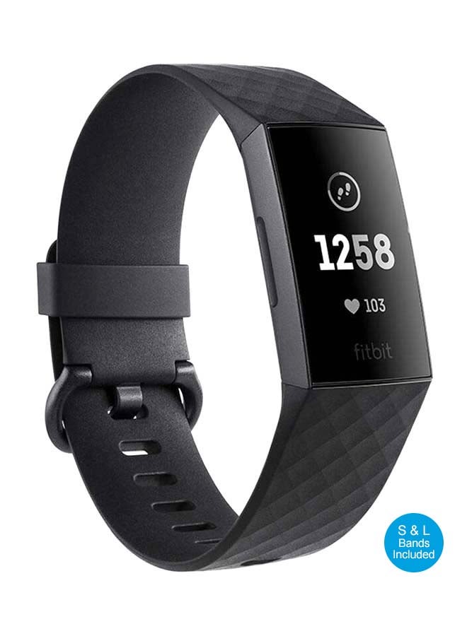 Fitbit Charge 3 Fitness Tracker With Swim Tracking Black/Graphite  - Image 1