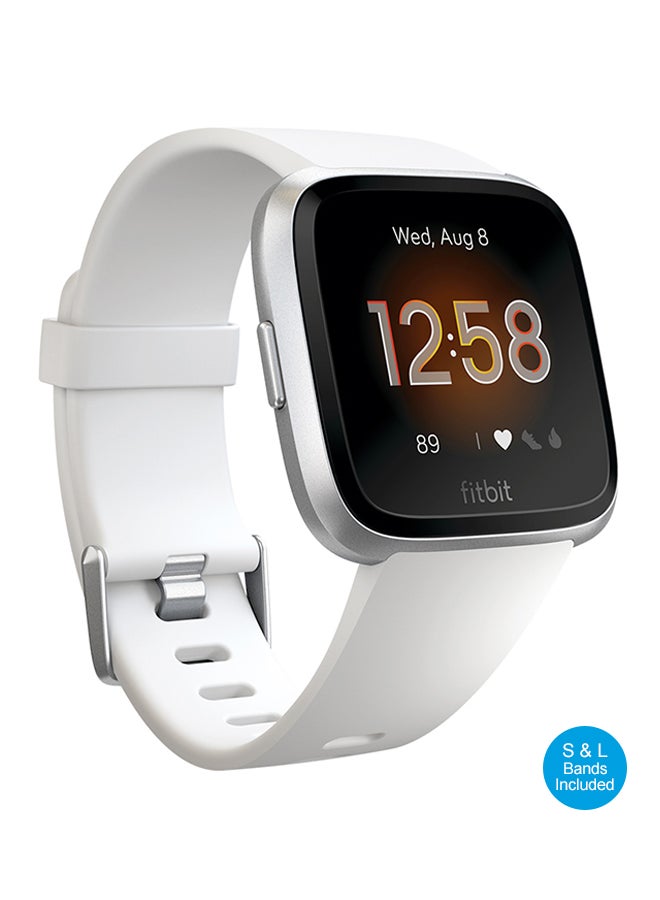 Fitbit Versa Lite Aluminum Fitness Tracker White/Silver - Image 1
