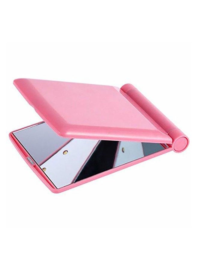 Portable 8 Led Mini Makeup Mirror With Cloth Bag Pink - Image 2