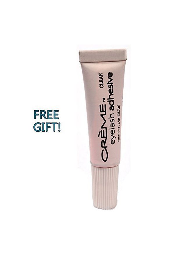 Creme 6-Pair False Eyelash Extension With Adhesive Black - Image 2