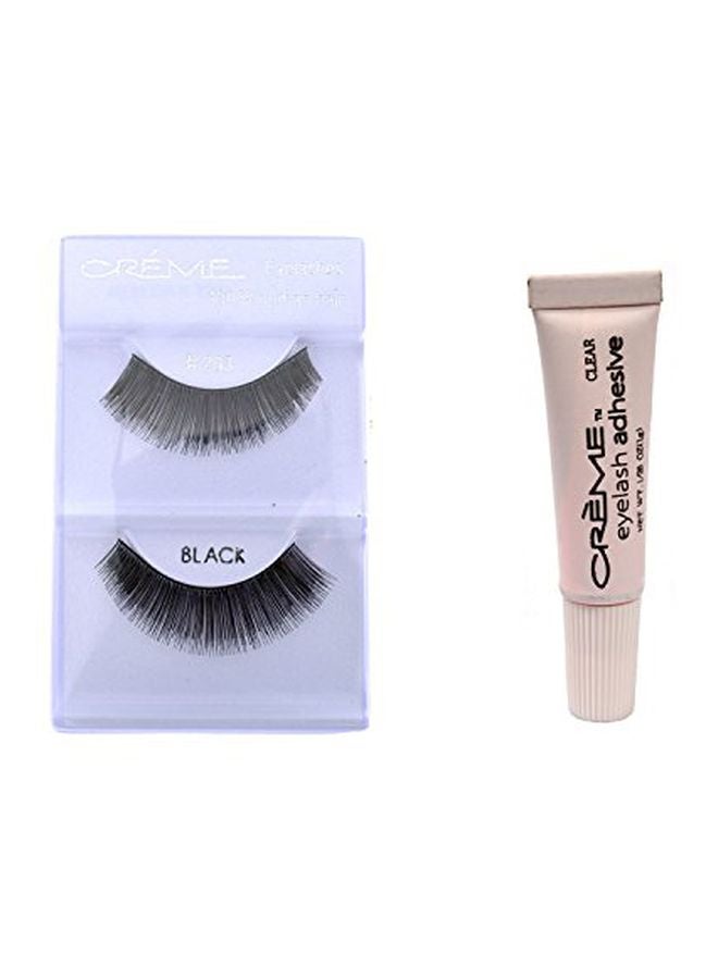 Creme Pair Of 6 False Eyelashes 203 Black - Image 2