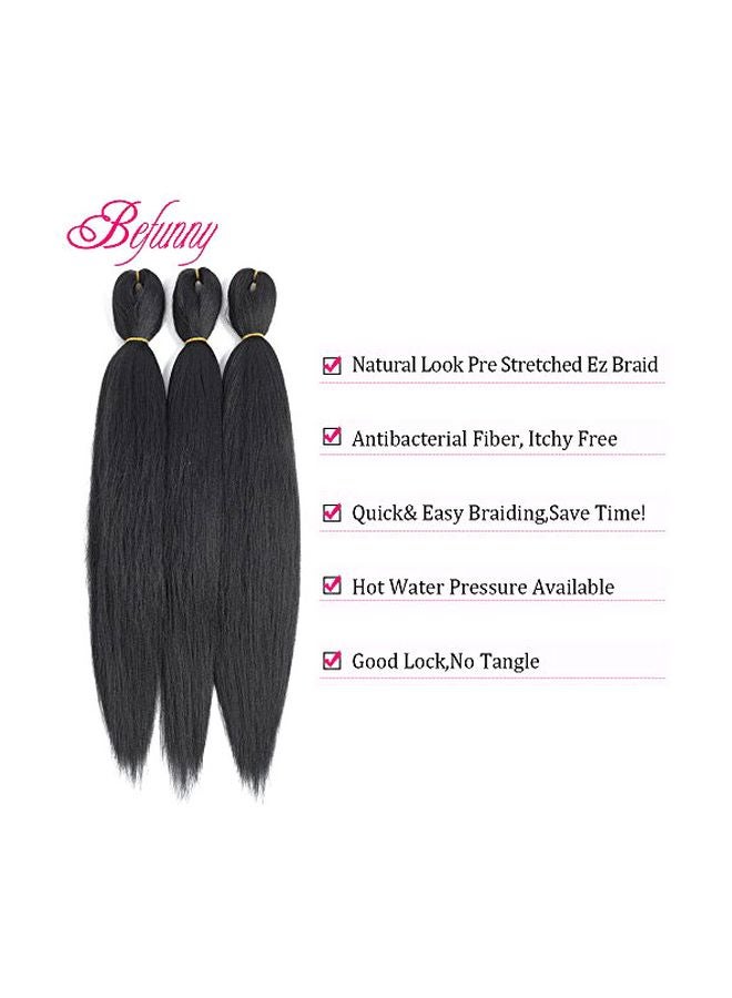 Befunny 8-Piece Straight Hair Extensions Black - Image 2