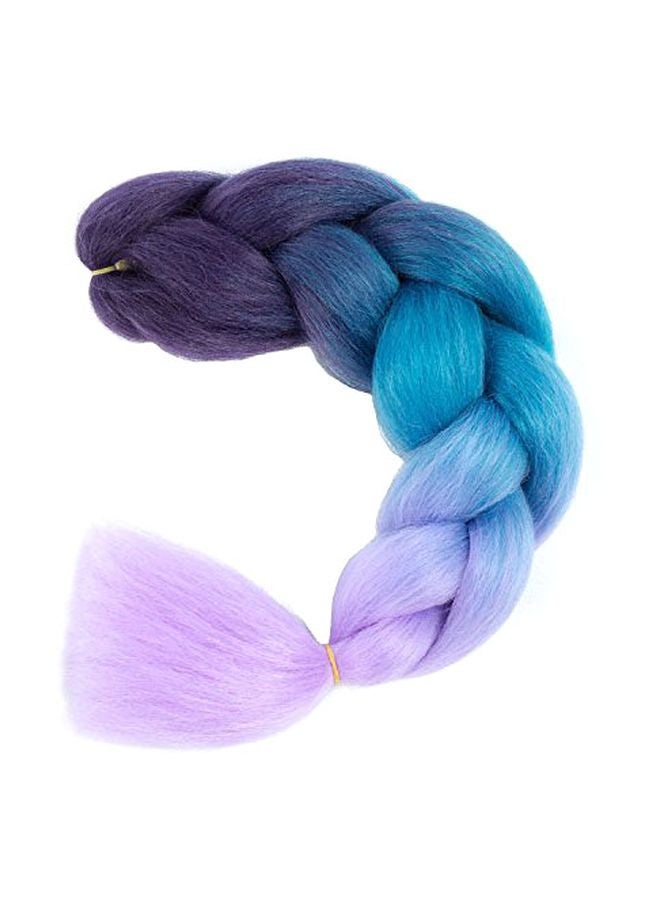 فوريفري مجموعة وصلات شعر مضفرة مكونة من 3 قطع أسود/ أزرق/ وردي 24بوصة - Image 2