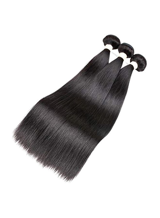 3-Piece Brazilian Straight Hair Extensions Bundle With Lace Closure Black - v1570800197/N30608801A_1