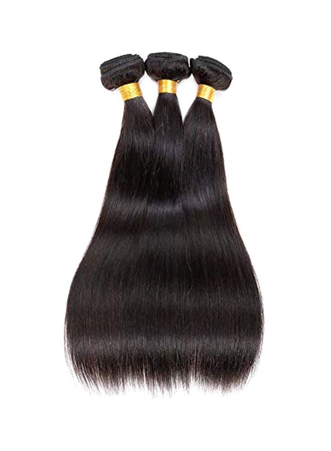 SIADEE Brazilian Straight Hair Extensions Bundle Black 18inch - Image 1