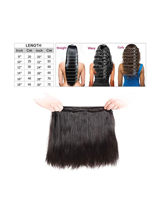 SIADEE Brazilian Straight Hair Extensions Bundle Black 18inch - Image 3