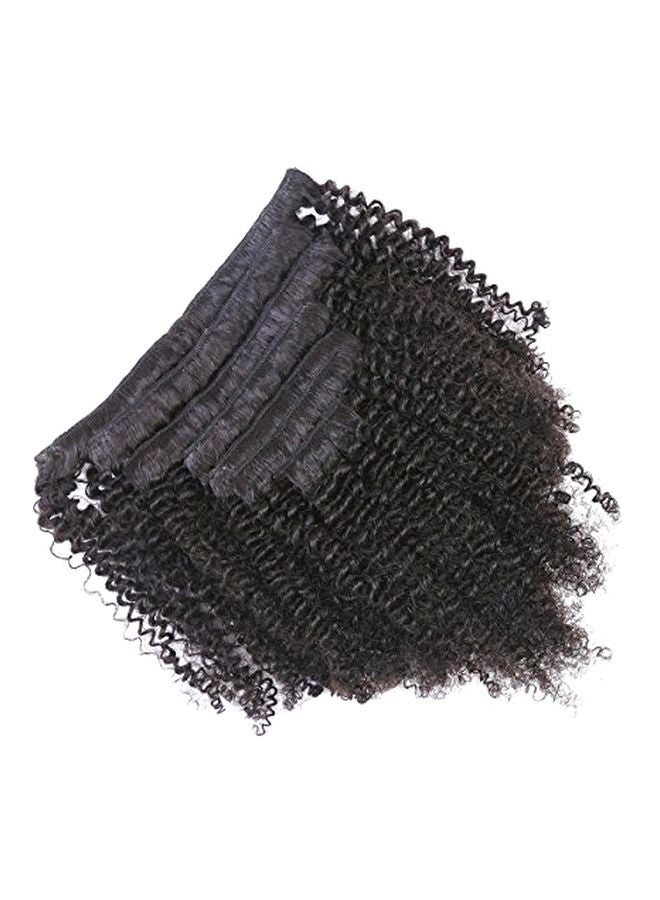 لوكسي - Pack Of 7 8A Clip In Brazilian Hair Extensions Black 16inch - Image 1