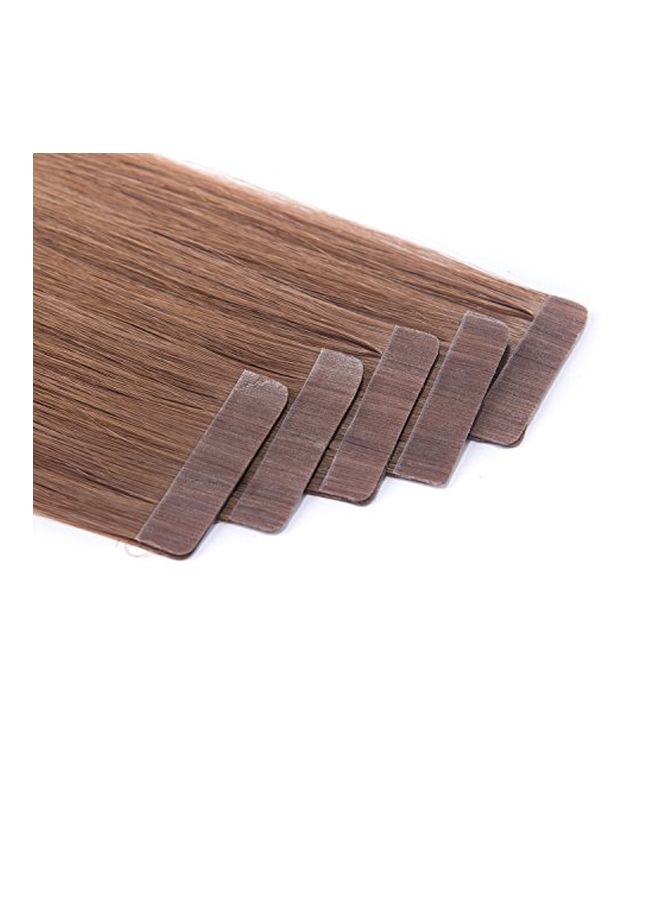 رينبوول مجموعة وصلات شعر بلون متدرج وشريط لاصق مكونة من 20 قطعة بني/ أشقر 14بوصة - Image 2