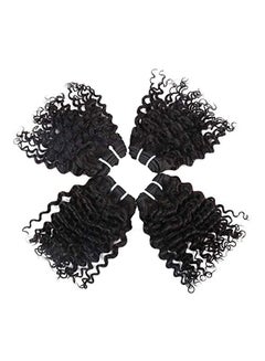 Pack Of 4 Brazilian Hair Weave Extensions Black 10inch