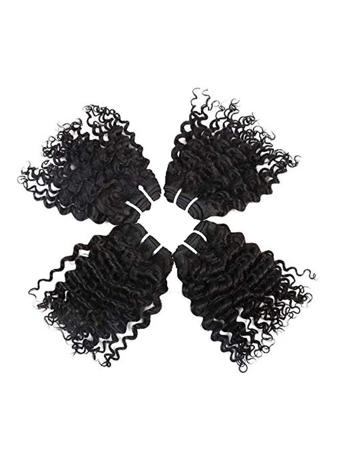 FASHION LINE - Pack Of 4 Brazilian Hair Weave Extensions Black 10inch - Image 1