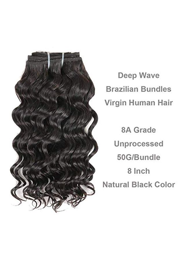 FASHION LINE - Pack Of 4 Brazilian Hair Weave Extensions Black 10inch - Image 1