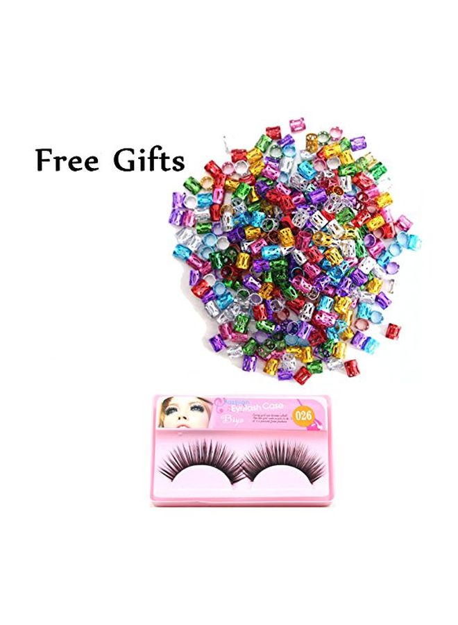 Sharopul - 3-Piece Synthetic Crochet Braiding Hair Extension Set 1B/Pink 8inch - Image 1