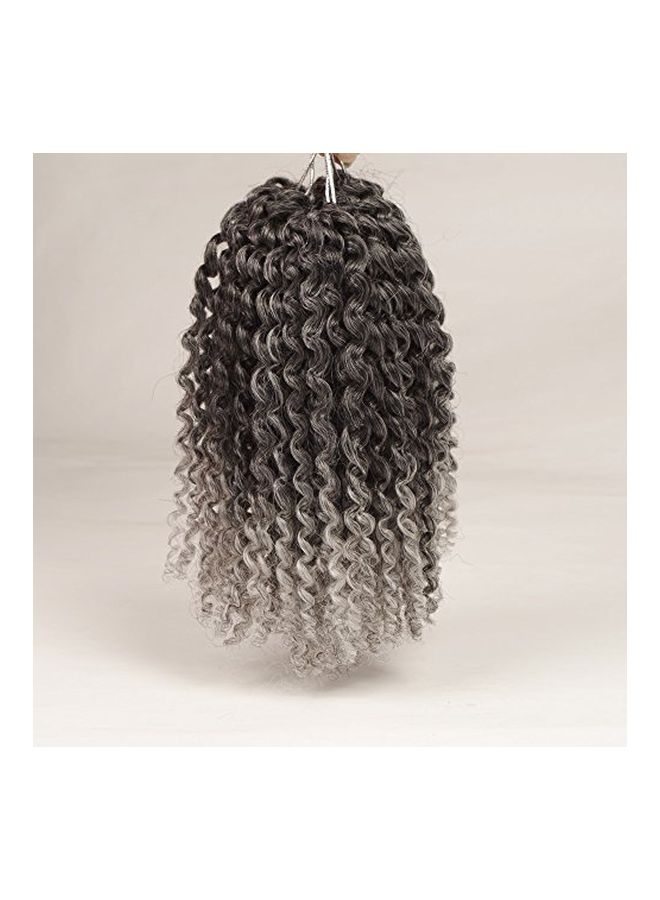Sharopul 3-Piece Synthetic Crochet Braiding Hair Extension Set 1B/Grey 8inch - Image 2
