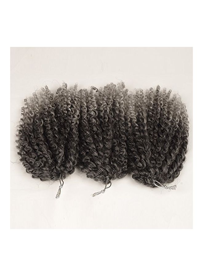 Sharopul 3-Piece Synthetic Crochet Braiding Hair Extension Set 1B/Grey 8inch - Image 3