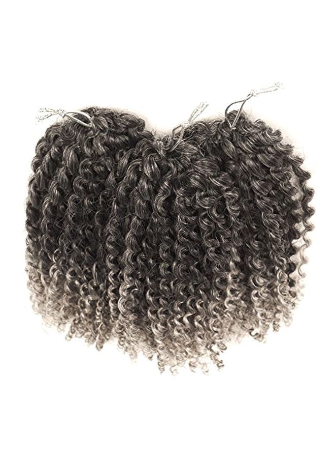 Sharopul 3-Piece Synthetic Crochet Braiding Hair Extension Set 1B/Grey 8inch - Image 1