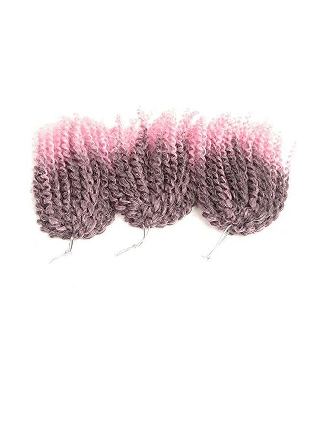 Sharopul - 3-Piece Synthetic Crochet Braiding Hair Extension Set 1B/Pink 8inch - Image 1