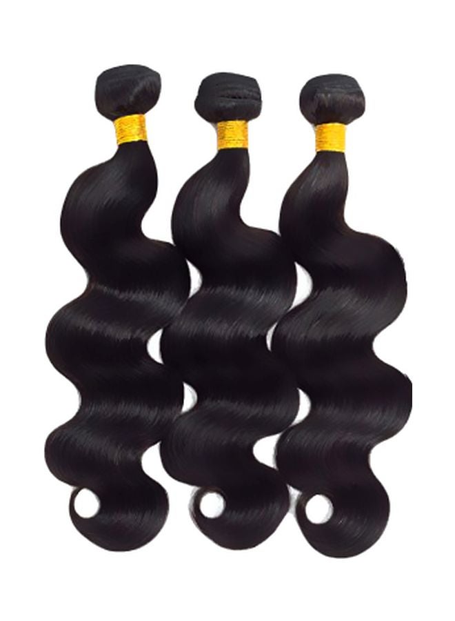 ROYAL IMPRESSION 3-Piece Brazilian Wavy Hair Extension Set Black  - Image 1