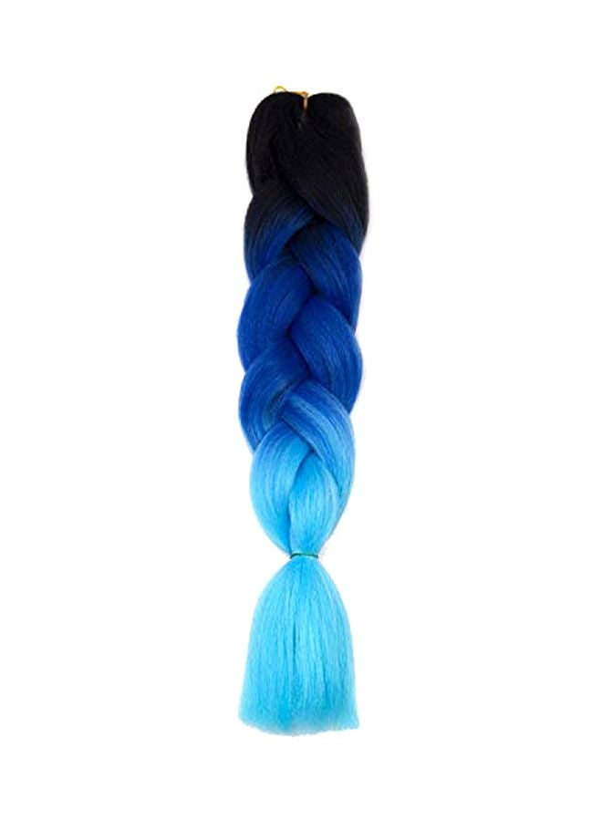 Sunhour 3-Piece Braided Hair Extension Set Black/Blue 24inch - Image 1