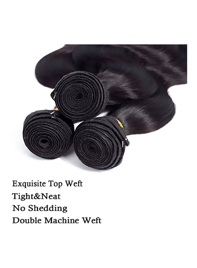 ROYAL IMPRESSION 3-Piece Brazilian Wavy Hair Extension Set Black  - Image 3