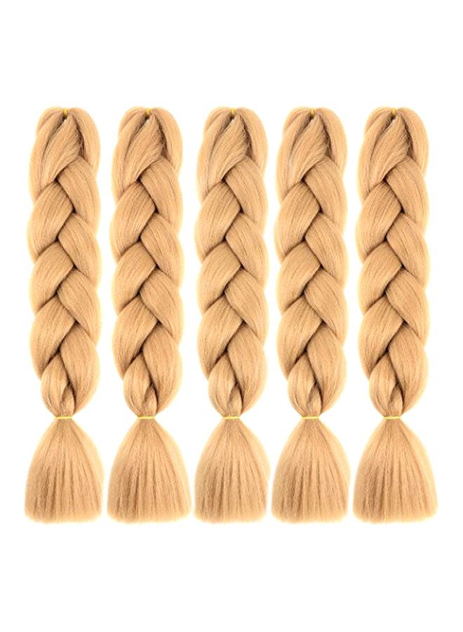 Forevery - 5-Piece Braided Hair Extension Set Blonde 24inch - Image 1