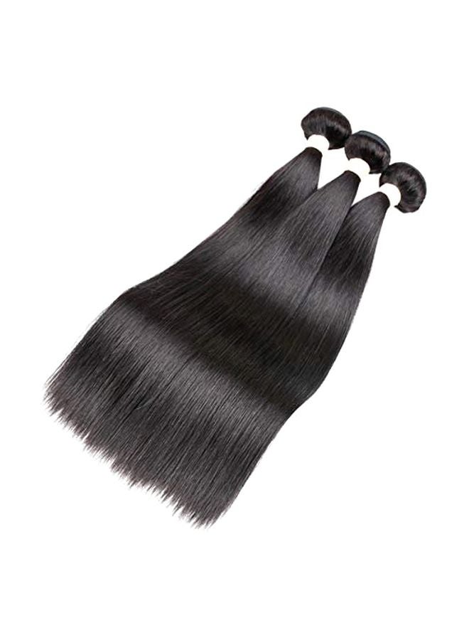 Beauhair 3-Piece Straight Hair Extension Bundles With Closure Black  - Image 1