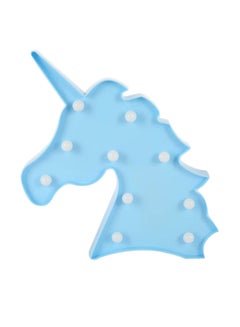 3D LED Light Horse Pattern Wall Decor Blue 32x18x3centimeter