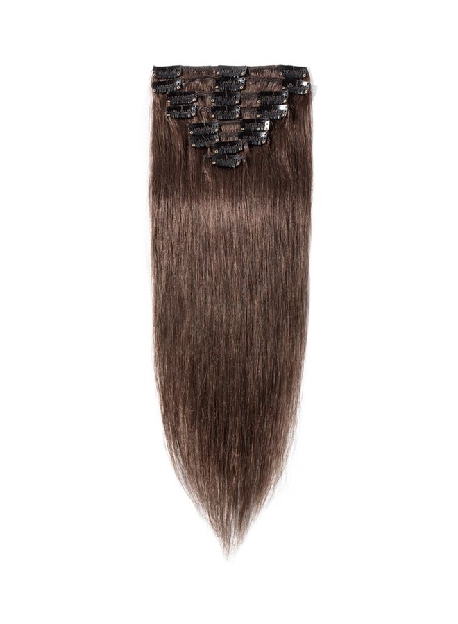 US Fashion Outlet - 8-Piece Medium Straight Remy Human Hair Extension Medium Brown - Image 1