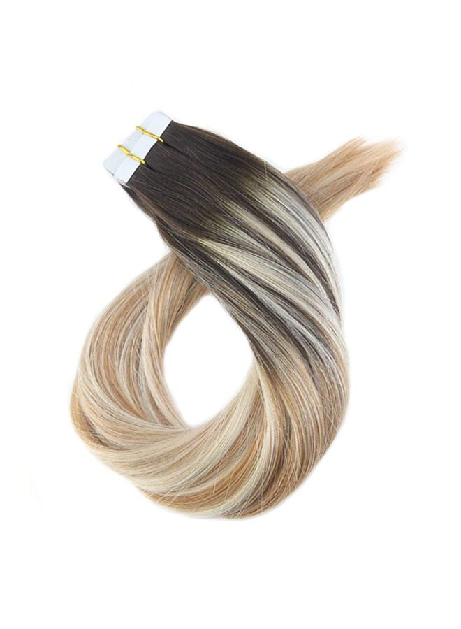 Moresoo 40-Piece Unprocessed Human Hair Extension Beige/Brown 20inch - Image 2