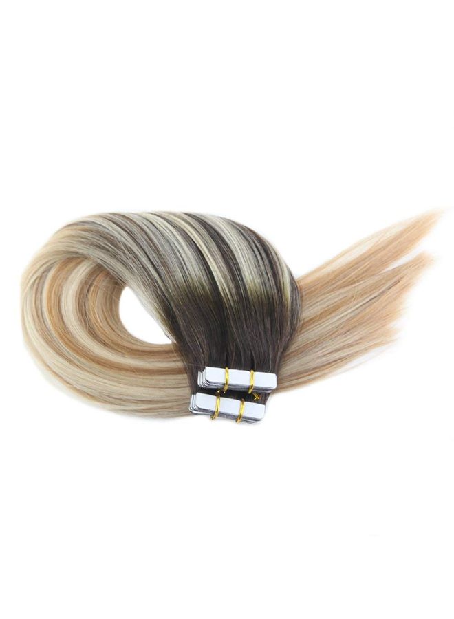 Moresoo 40-Piece Unprocessed Human Hair Extension Beige/Brown 20inch - Image 3
