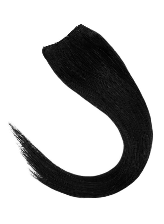 LaaVoo Double Weft Remy Human Hair Extension Black 16inch - Image 1