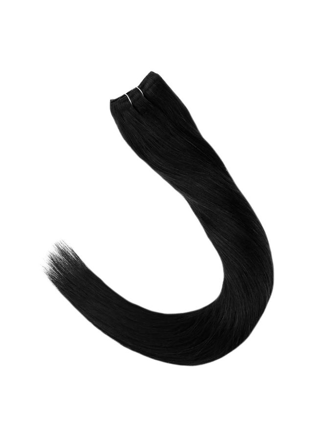 LaaVoo Double Weft Remy Human Hair Extension Black 16inch - Image 2